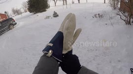 Ice Fishing in the Bomb Cyclone