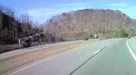Chopper makes emergency landing on US freeway