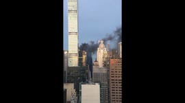 Fire on Trump Tower Roof