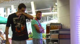 YouTubers' sneezing prank irks passers-by in Beirut