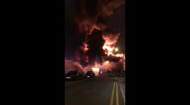 Fire in Staples Corner, London