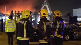 Firefighters tackle major fire in Staples Corner, London