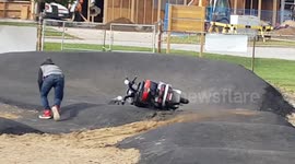 MOTORCYCLE IN SKATE PARK (GONE WRONG) *ORIGINAL*