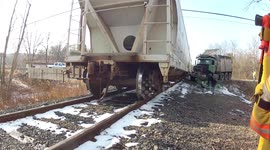 Train vs truck accident in Pennsylvania