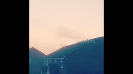 Misty Pink skies over Cardiff