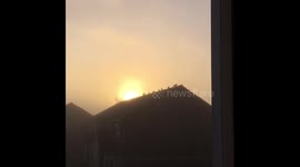 Sun breaking through the Fog
