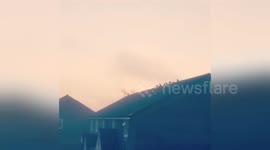 Newsflare Edit - Misty Pink skies over Cardiff