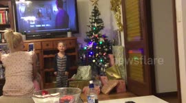 Christmas time 3 year old singing