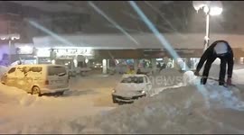 Record-breaking snow in French Alps ski resort of Tignes