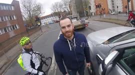 'Look at the size of your car!' Cyclist and 4x4 driver clash on London street