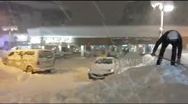 Record-breaking snow in French Alps ski resort of Tignes