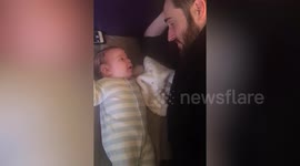 Baby boy becomes interent sensation when video of him saying 'hello' to his dad goes viral