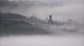 Stunning drone footage captures fog over Northern Ireland