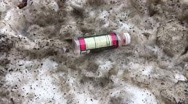 Plastic Bottle in Snow