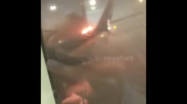 Terrified passengers scream as two planes collide at Toronto airport