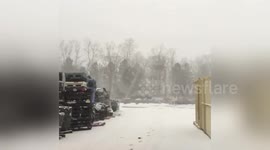 Newsflare Edit - Heavy snow in Michigan