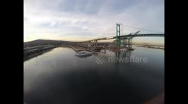 Princess Cruise - Leaving Long Beach Harbor for Alaska - 4K