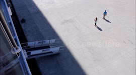 Late tourists in Portugal helplessly watch on as cruise ship leaves without them