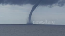 Huge waterspout appears off Norway
