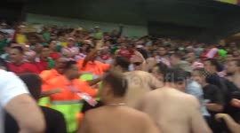 Stadium brawl during world cup game