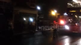 Algerian fans celebrate World Cup progress with fireworks