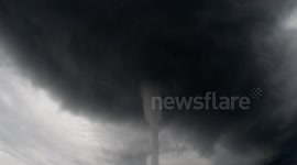 Water spouts in Gdańsk bay