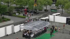 Eating Dinner Dangling 50m up in The Air