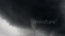 Water spouts in Gdańsk bay