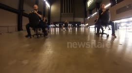 Office chairs + Tate Modern Gallery ramp @ 2am