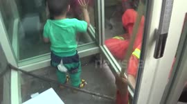Toddler Saved from ATM Booth