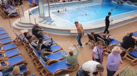 Cruise Ship Passengers Enjoy British Entertainment Party