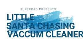 santa chasing a vaccum cleaner