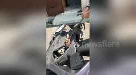 Newsflare Edit - 3 metre snake hiding under motorcycle seat