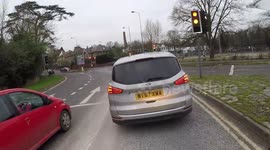 Road Rage Biker Vs Car Bad Driving UK