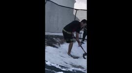 Cleaning snow