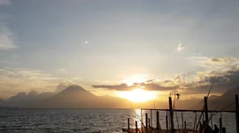 Lake Atitlan sunset timelapse