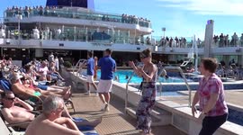 Cruise ship pool party entertainment