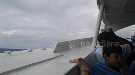 Norwegian Breakaway tender ride from Grand Stirrup Cay to ship.