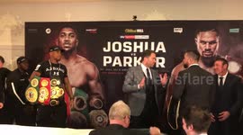 Mutual respect! Anthony Joshua and Joseph Parker meet face-to-face
