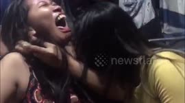 Woman's hilarious reaction to first time on pirate ship ride