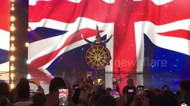 David Walliams attends BGT filming dressed as Blackpool Illuminations