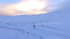 Drone Reveals Beautiful N. Ireland Snowfall