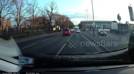 Bus V Chuldren at crossing
