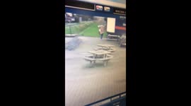 Door hits truckdriver!