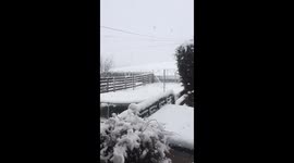 Heavy snowfall in Scotland