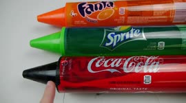 Giant Edible Coca Cola, Sprite, Fanta Crayons vs iPhone X!