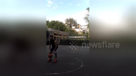 Newsflare Edit - Basketball mid court shot