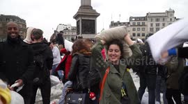 International Pillow Fight Day 2015 at Trafalgar Square