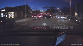 Car hits motorcyclist