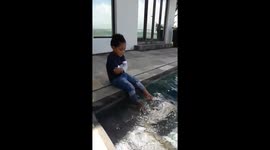 My Baby enjoying pool water